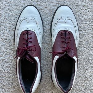 Nike Golf Men’s Shoes Size 11 Pre Owned Great Condition Burgundy and White